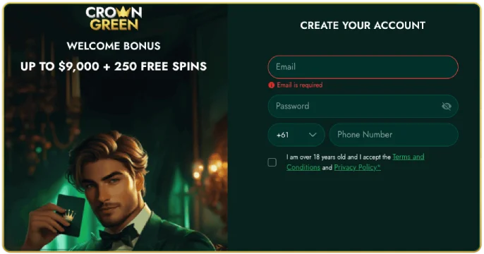 Crown Green registration banner
